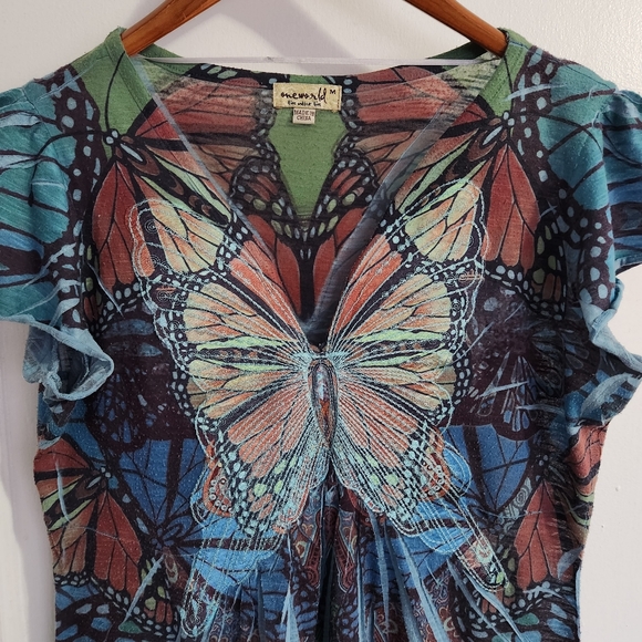 One World butterfly top - Picture 2 of 3